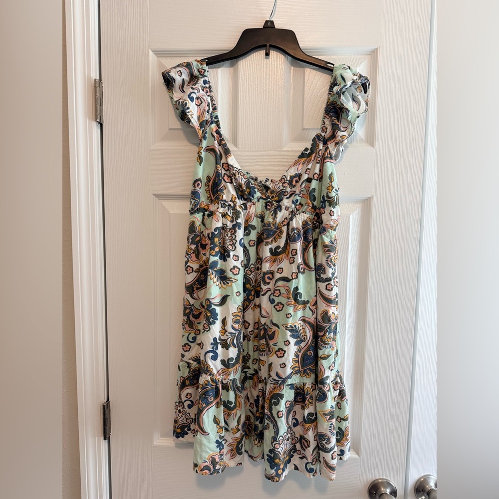 Roxy Paisley Ruffle Strap Dress